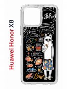 Чехол-накладка Huawei Honor X8 (638517) Kruche PRINT Кот Сочи