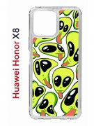 Чехол-накладка Huawei Honor X8 (638517) Kruche PRINT Инопланетянин