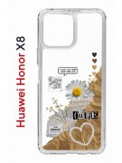 Чехол-накладка Huawei Honor X8 (638517) Kruche PRINT Крафтовые наклейки
