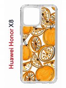 Чехол-накладка Huawei Honor X8 (638517) Kruche PRINT Апельсины
