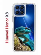 Чехол-накладка Huawei Honor X8 (638517) Kruche PRINT Змея