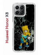 Чехол-накладка Huawei Honor X8 (638517) Kruche PRINT Барт Симпсон