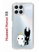 Чехол-накладка Huawei Honor X8 (638517) Kruche PRINT Angel Demon