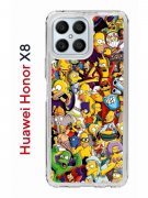 Чехол-накладка Huawei Honor X8 (638517) Kruche PRINT Симпсоны