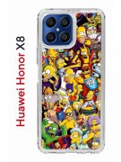 Чехол-накладка Huawei Honor X8 (638517) Kruche PRINT Симпсоны