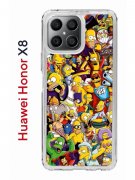 Чехол-накладка Huawei Honor X8 (638517) Kruche PRINT Симпсоны