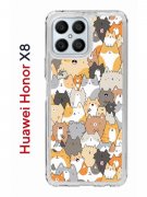 Чехол-накладка Huawei Honor X8 (638517) Kruche PRINT Котики