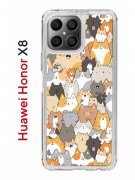 Чехол-накладка Huawei Honor X8 (638517) Kruche PRINT Котики