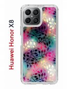 Чехол-накладка Huawei Honor X8 (638517) Kruche PRINT Цветные листья