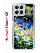 Чехол-накладка Huawei Honor X8 (638517) Kruche PRINT Ромашки у ручья