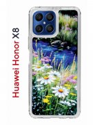 Чехол-накладка Huawei Honor X8 (638517) Kruche PRINT Ромашки у ручья