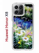 Чехол-накладка Huawei Honor X8 (638517) Kruche PRINT Ромашки у ручья