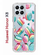 Чехол-накладка Huawei Honor X8 (638517) Kruche PRINT Макарон