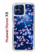 Чехол-накладка Huawei Honor X8 (638517) Kruche PRINT Сакура