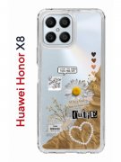 Чехол-накладка Huawei Honor X8 (638517) Kruche PRINT Крафтовые наклейки