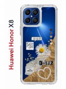 Чехол-накладка Huawei Honor X8 (638517) Kruche PRINT Крафтовые наклейки