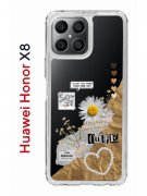 Чехол-накладка Huawei Honor X8 (638517) Kruche PRINT Крафтовые наклейки