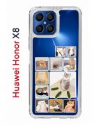 Чехол-накладка Huawei Honor X8 (638517) Kruche PRINT Коты-Мемы