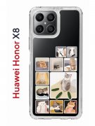 Чехол-накладка Huawei Honor X8 (638517) Kruche PRINT Коты-Мемы