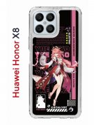 Чехол-накладка Huawei Honor X8 Kruche Print Yae Miko Genshin