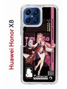 Чехол-накладка Huawei Honor X8 Kruche Print Yae Miko Genshin