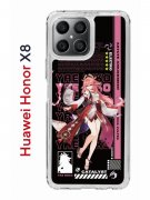 Чехол-накладка Huawei Honor X8 Kruche Print Yae Miko Genshin