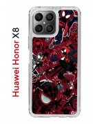 Чехол-накладка Huawei Honor X8 (638517) Kruche PRINT Майлз Человек-паук