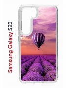 Чехол-накладка Samsung Galaxy S23 (638518) Kruche PRINT Лавандовый рай
