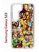 Чехол-накладка Samsung Galaxy S23 (638518) Kruche PRINT Симпсоны