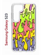 Чехол-накладка Samsung Galaxy S23 (638518) Kruche PRINT Абстракция Капли
