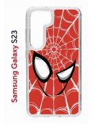 Чехол-накладка Samsung Galaxy S23 (638518) Kruche PRINT Человек-Паук красный