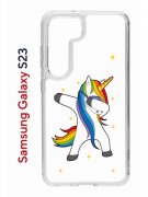 Чехол-накладка Samsung Galaxy S23 (638518) Kruche PRINT Единорожка