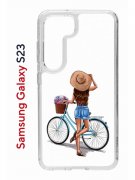 Чехол-накладка Samsung Galaxy S23 (638518) Kruche PRINT Велосипедная прогулка