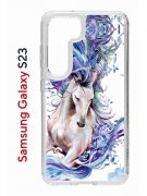 Чехол-накладка Samsung Galaxy S23 (638518) Kruche PRINT Грация