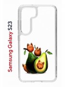 Чехол-накладка Samsung Galaxy S23 (638518) Kruche PRINT Авокотики