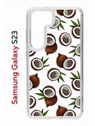 Чехол-накладка Samsung Galaxy S23 (638518) Kruche PRINT Кокосы