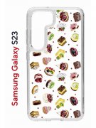 Чехол-накладка Samsung Galaxy S23 (638518) Kruche PRINT Cake