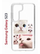 Чехол-накладка Samsung Galaxy S23 Kruche Print Коты