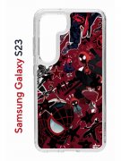 Чехол-накладка Samsung Galaxy S23 (638518) Kruche PRINT Майлз Человек-паук