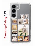 Чехол-накладка Samsung Galaxy S23 (638518) Kruche PRINT Коты-Мемы