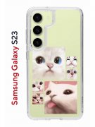 Чехол-накладка Samsung Galaxy S23 Kruche Print Коты