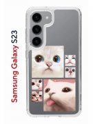 Чехол-накладка Samsung Galaxy S23 Kruche Print Коты