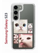 Чехол-накладка Samsung Galaxy S23 Kruche Print Коты