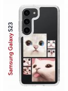 Чехол-накладка Samsung Galaxy S23 Kruche Print Коты