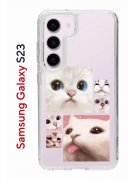 Чехол-накладка Samsung Galaxy S23 Kruche Print Коты