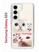 Чехол-накладка Samsung Galaxy S23 Kruche Print Коты