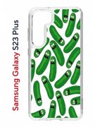 Чехол-накладка Samsung Galaxy S23 Plus (638514) Kruche PRINT Огурчик Рик