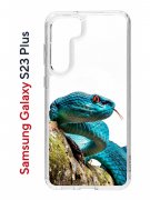 Чехол-накладка Samsung Galaxy S23 Plus (638514) Kruche PRINT Змея