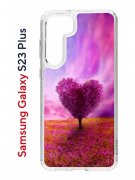 Чехол-накладка Samsung Galaxy S23 Plus (638514) Kruche PRINT Pink heart