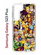 Чехол-накладка Samsung Galaxy S23 Plus (638514) Kruche PRINT Симпсоны